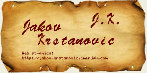 Jakov Krstanović vizit kartica
